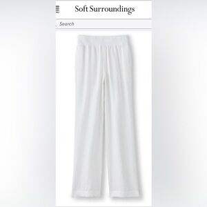 White Linen Wide-Leg Pants SZ XL